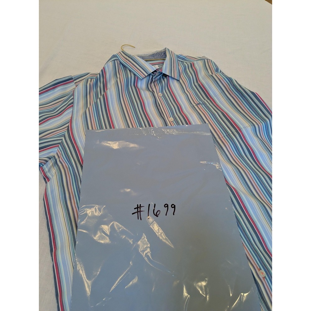 Tommy Bahama Shirt Mens 2XL Multicolor Striped IslandZone Long Sleeve Button Up‎ - Picture 16 of 16
